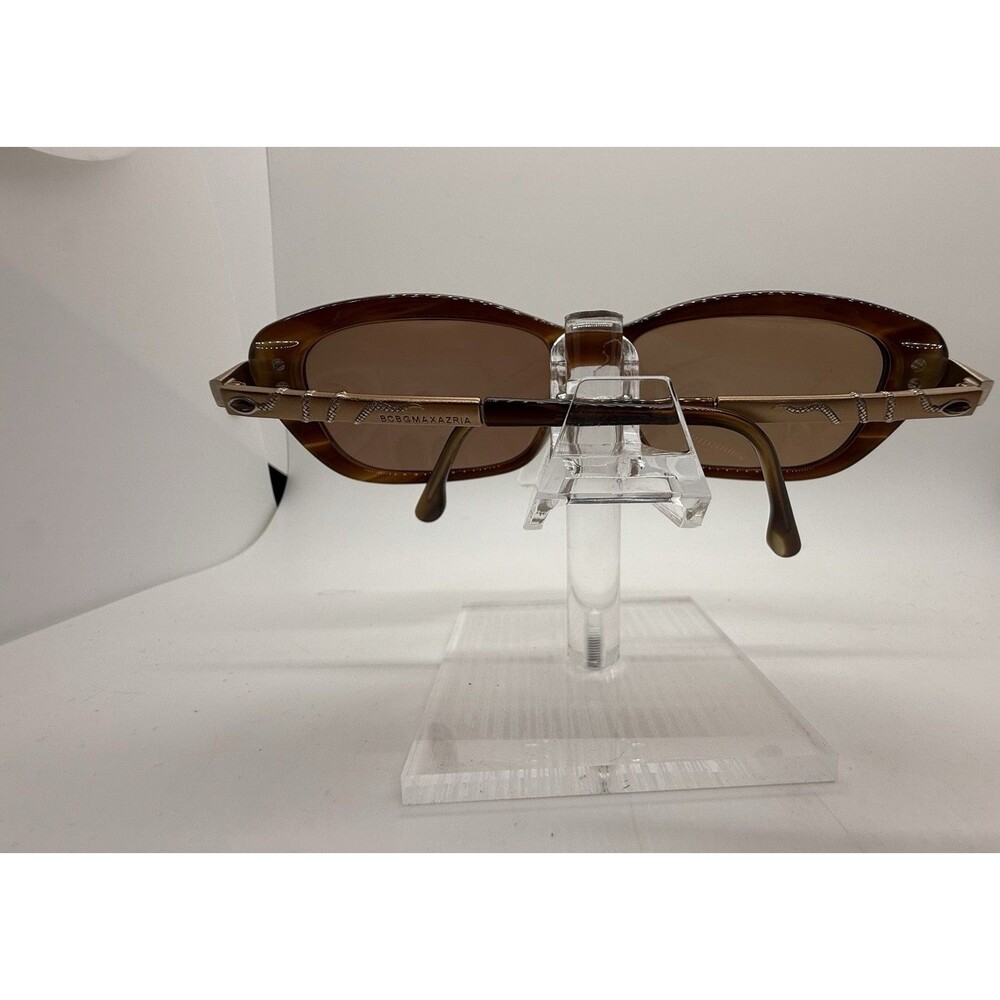 BCBG Max Azria Enchanted Sunglasses 57-16-130mm Brown Cat Eye + Chanel Hard Case - Picture 6 of 16